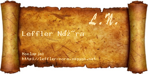 Leffler Nóra névjegykártya